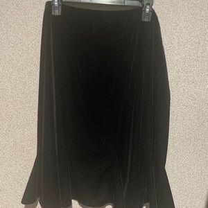 Susan Graver Black Trumpet Midi Skirt for‎ Work